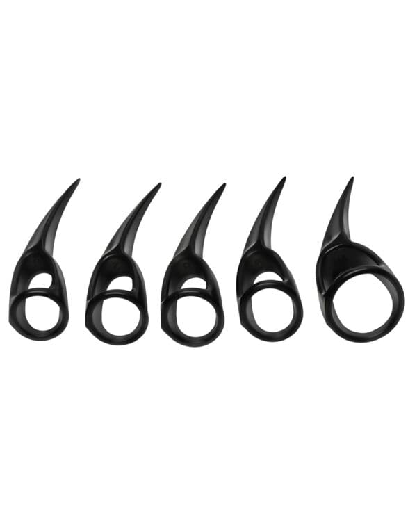 Master Series Talons Sensation Play Rings - 10 pc Set, Black - Image 3