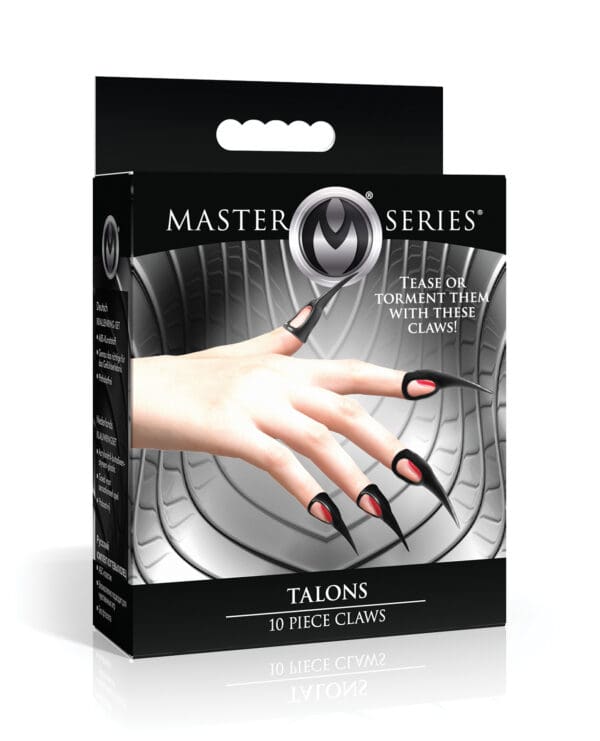 Master Series Talons Sensation Play Rings - 10 pc Set, Black - Image 4