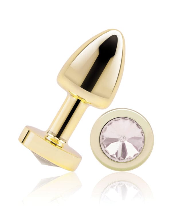 Gemsations 2" Beginners Bling Bling Metal Butt Plug - Gold - Image 2