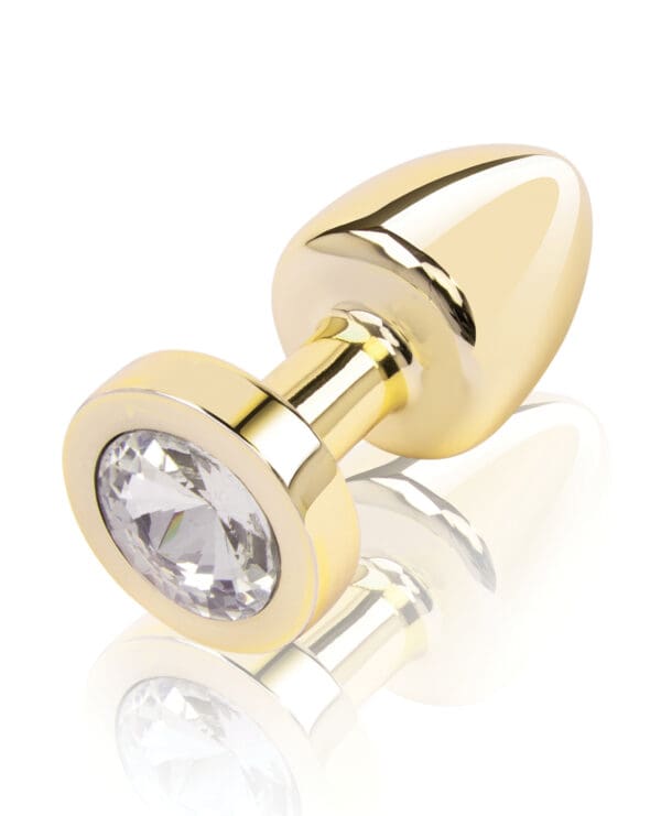 Gemsations 2" Beginners Bling Bling Metal Butt Plug - Gold - Image 3
