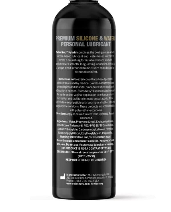 Swiss Navy Premium Hybrid Lubricant - 8 oz Bottle - Image 2