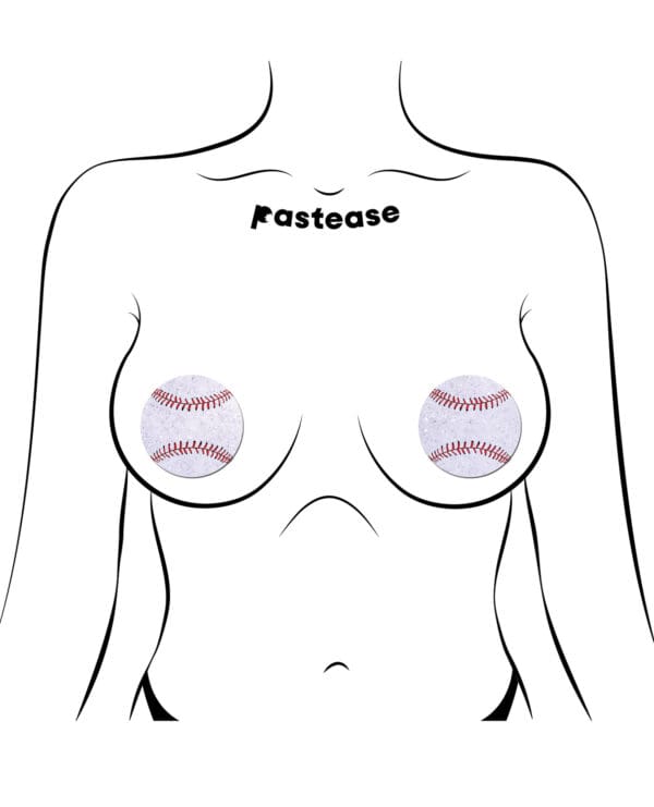 Pastease Premium Baseball Sparkly - White O/S - Image 3