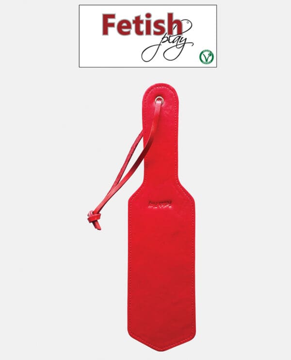 Rouge Fetish Play Vegan Leather Paddle - Red - Image 2