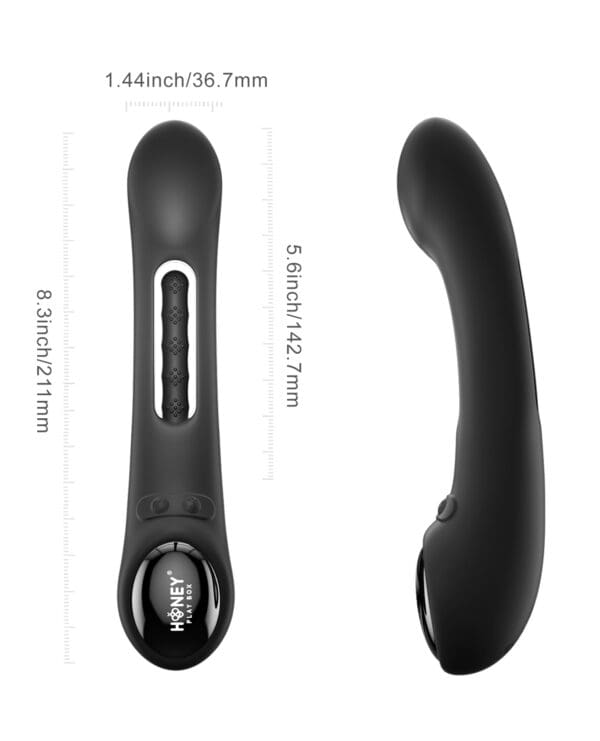 Tempo Pressure Sensing App-Controlled Flapping Vibrator - Black - Image 4