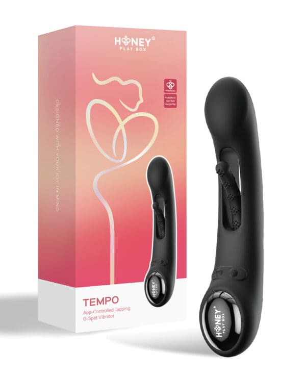 Tempo Pressure Sensing App-Controlled Flapping Vibrator - Black - Image 5