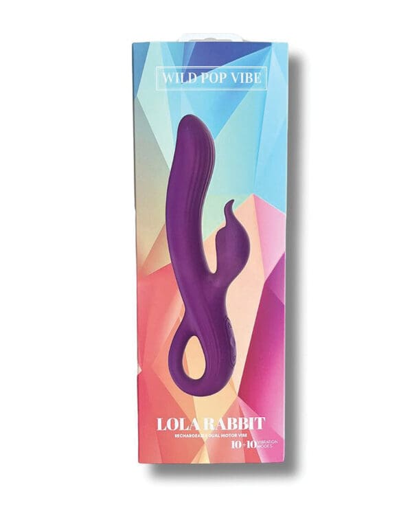 Wild Pop Vibe Lola Rabbit Dual Vibrator - Purple - Image 3