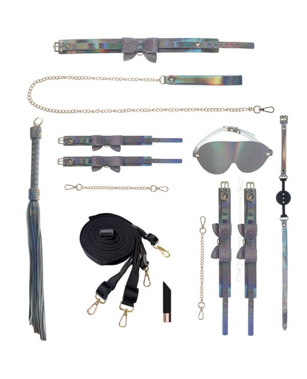 Shots Ouch! Paris Collection Bondage Kit w/Bag - Gray - Image 3