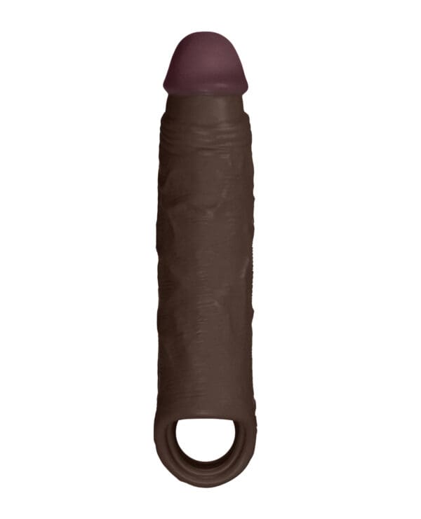 Shaft Model F Flexskin Liquid Silicone 8.8" Sheath - Mahogany - Image 2