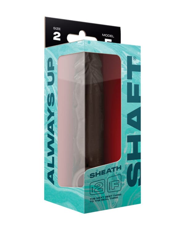 Shaft Model F Flexskin Liquid Silicone 8.8" Sheath - Mahogany - Image 4