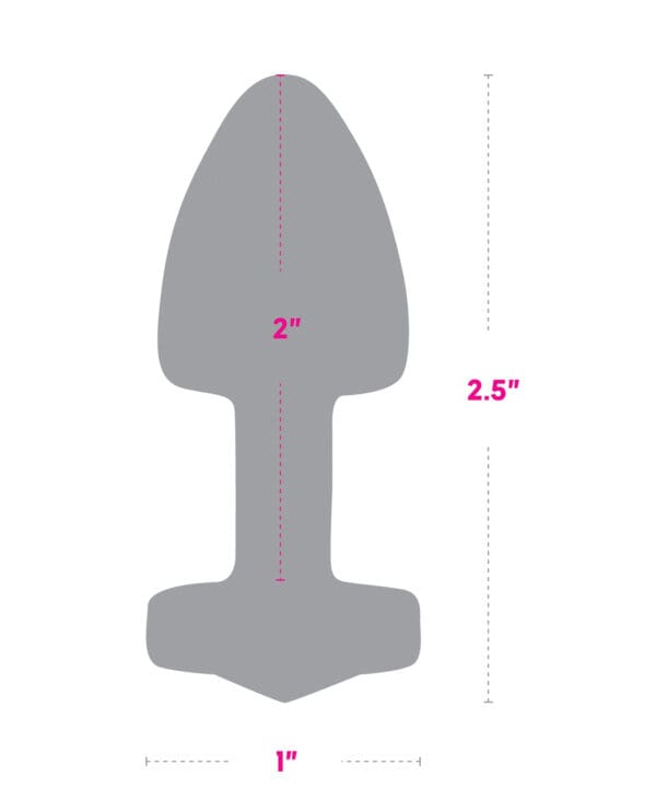Gemsations 2" Beginners Bling Bling Metal Butt Plug - Rose Gold - Image 5