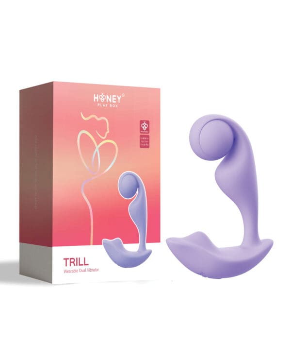 Trill Wearable Single Ball Dual Vibrator - Purple - Image 5
