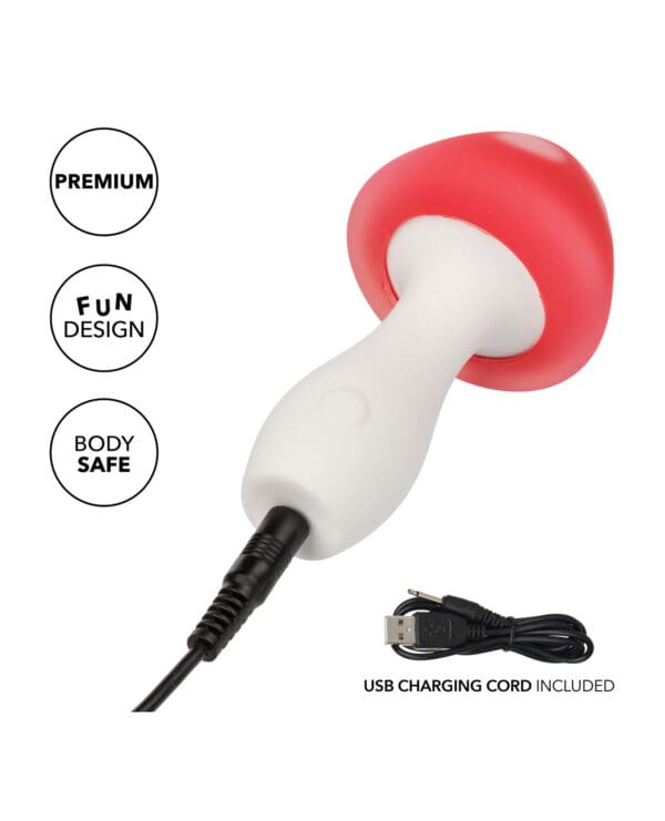 Naughty Bits Muff Shroom Playful Massager - Red/White - Image 4