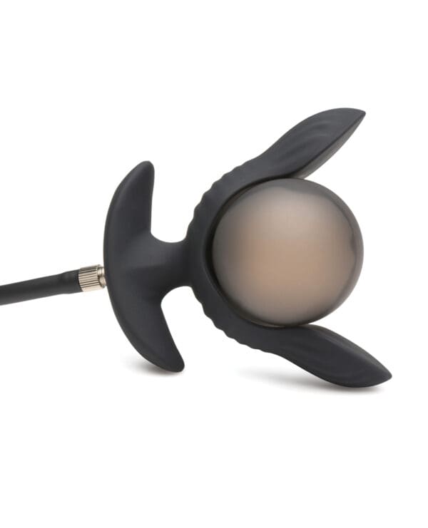 Master Series Dark Pearl Inflatable Vibrating Butt Plug w/Remote Control - Black - Image 5