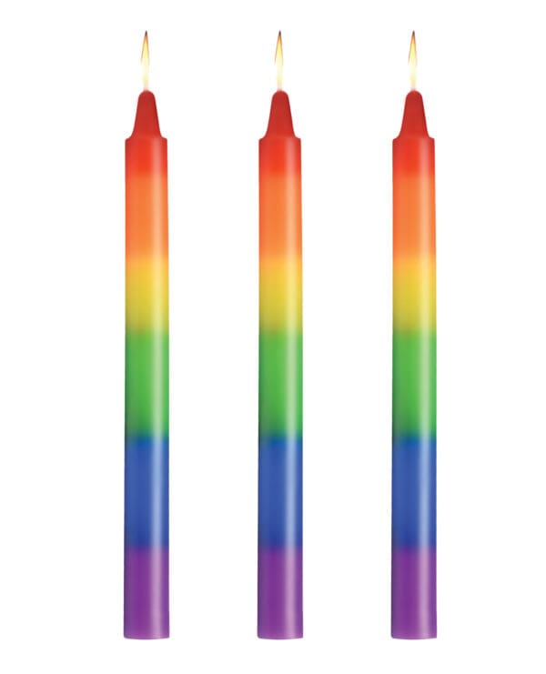 Master Series - Pride Candles Rainbow Drip Candle Set of 3 - Image 2