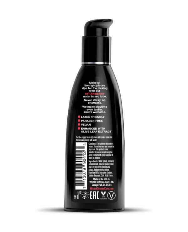 Wicked Sensual Care Water Based Lubricant - 2 oz Strawberry - Image 2