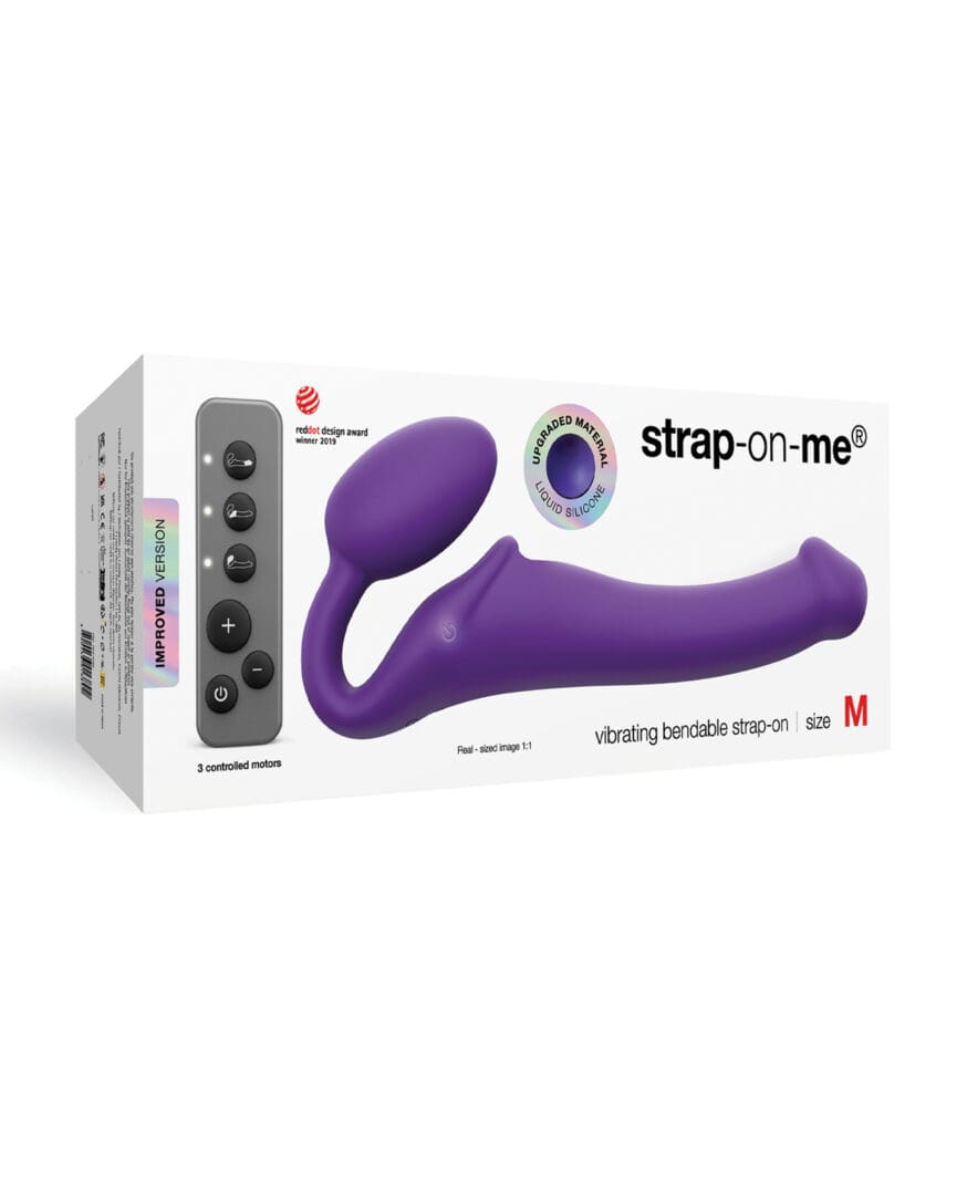 Strap on Me Vibrating Bendable Strapless Strap on Medium - Purple