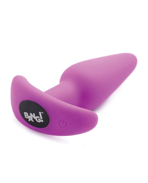 Bang! 21X Vibrating Silicone Butt Plug w/Remote - Purple - Image 3
