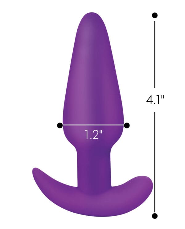 Bang! 21X Vibrating Silicone Butt Plug w/Remote - Purple - Image 5