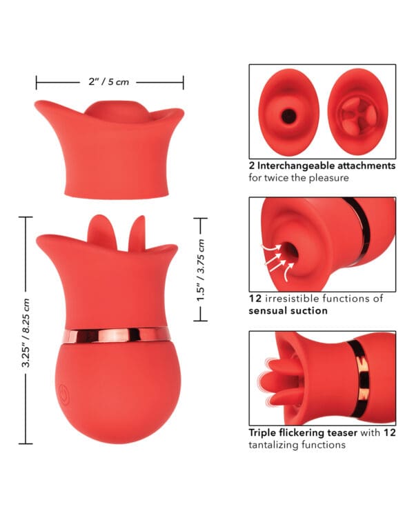 French Kiss Suck & Play Interchangeable Set - Red - Image 5