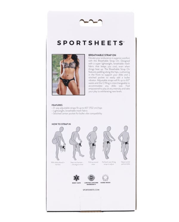 Sportsheets Breathable Mesh Strap-On - Black - Image 4