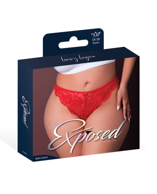 Sugar High Split Crotch Panty - Red QN - Image 3