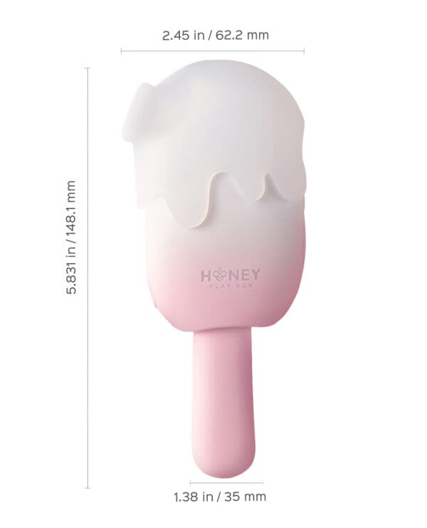 Bite Me Sucking, Tapping & Vibrating Cream Pop Stimulator - Pink/White - Image 5