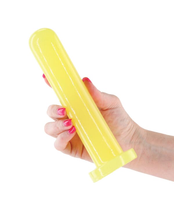 Firefly Thrill Glow in the Dark Dildo - Large - Yellow - Image 4