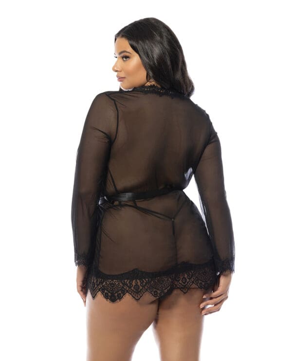 Provence Short Robe - Black 1X/2X - Image 3