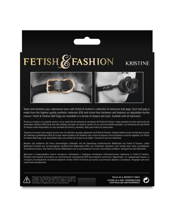 Fetish & Fashion Kristine Ball Gag - Black - Image 3