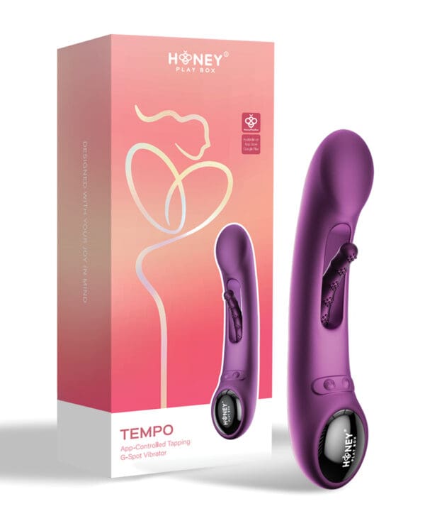 Tempo Pressure Sensing App-Controlled Flapping Vibrator - Purple - Image 5