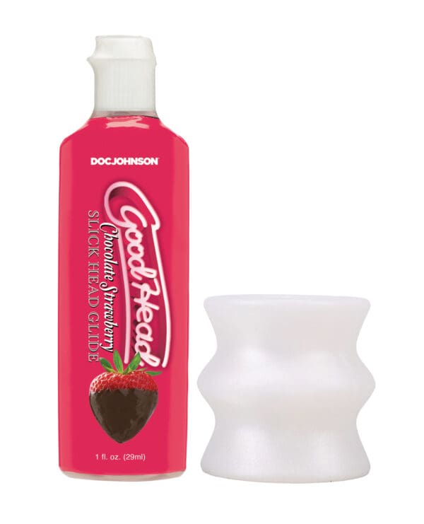 GoodHead Honeymoon Kit Includes Stroker & Slick Head Glide - 1 oz Bottle Chocolate Strawberry - Image 2
