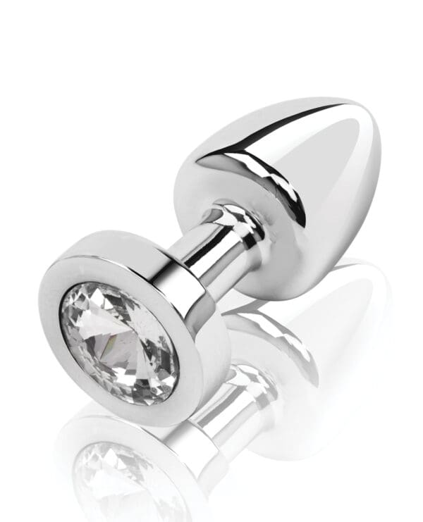 Gemsations 2" Beginners Bling Bling Metal Butt Plug - Silver - Image 3