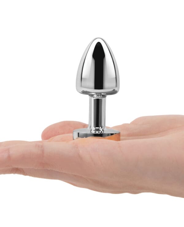 Gemsations 2" Beginners Bling Bling Metal Butt Plug - Silver - Image 4