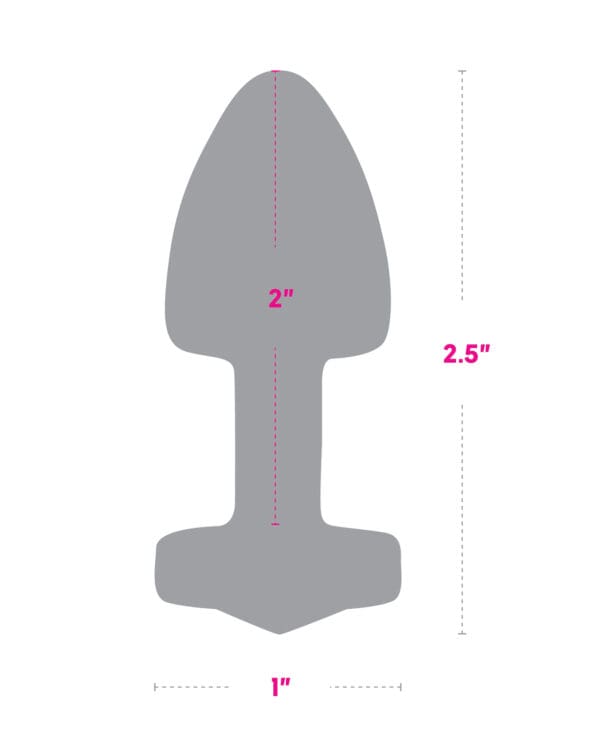 Gemsations 2" Beginners Bling Bling Metal Butt Plug - Silver - Image 5