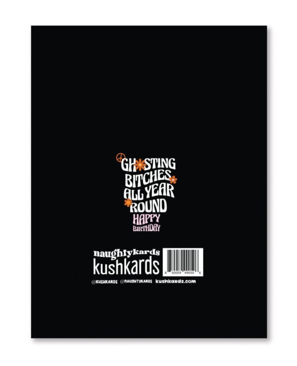 Halloween Ghosting Birthday Greeting Card w/Sticker - Image 3