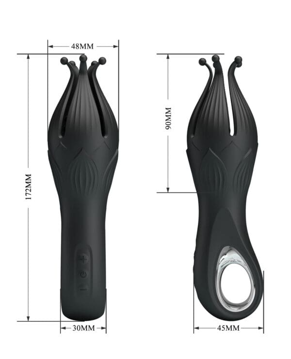 Pretty Love Arella Multi Petal Stimulator - Black - Image 4