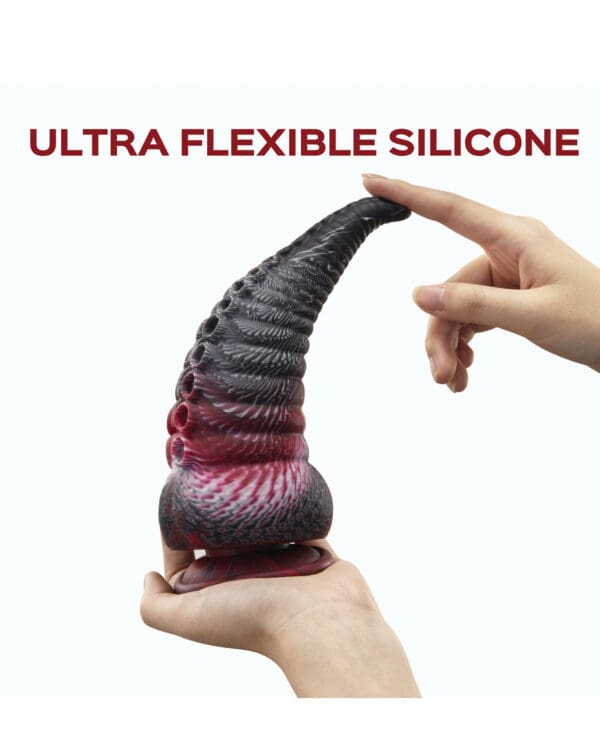 Lava Tentacle Shape Suction Cup Dildo - Multi Color - Image 3