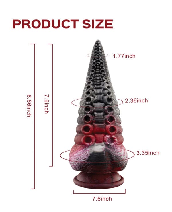 Lava Tentacle Shape Suction Cup Dildo - Multi Color - Image 4