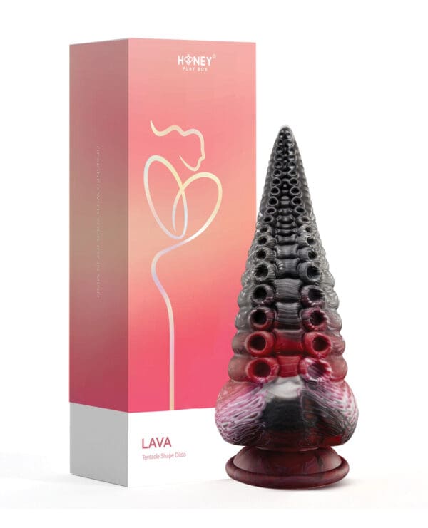 Lava Tentacle Shape Suction Cup Dildo - Multi Color - Image 5