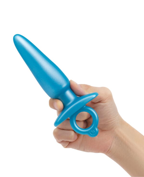 b-Vibe Butties Sleek Tapered Plug - Blue - Image 4