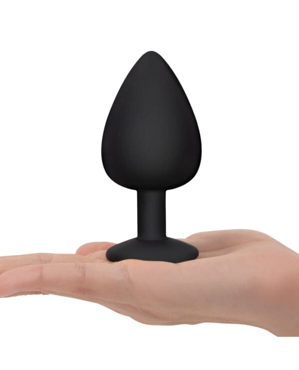 Gemsations 3 pc 2.75" & 3.15" & 3.7" Silicone Bling Bling Butt Plug Training Set - Black - Image 4