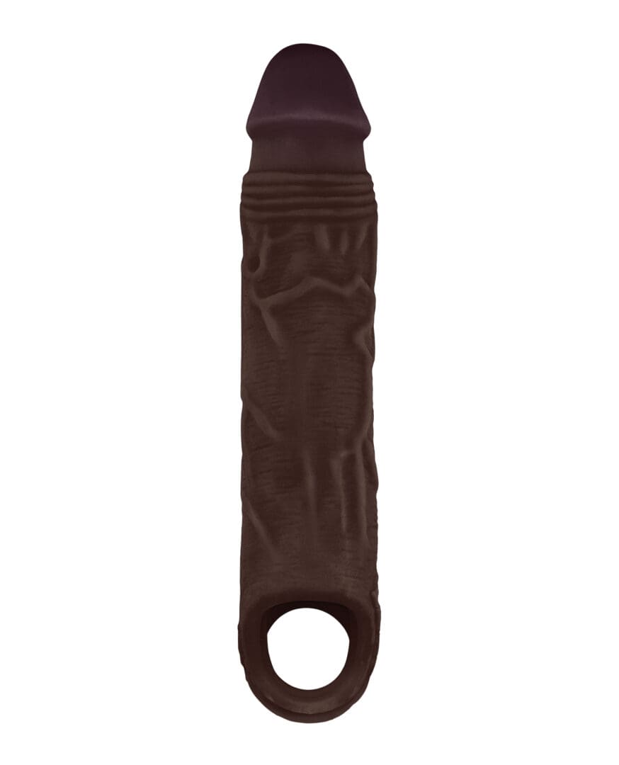 Shaft Model F Flexskin Liquid Silicone 7.8" Sheath - Mahogany - Image 3