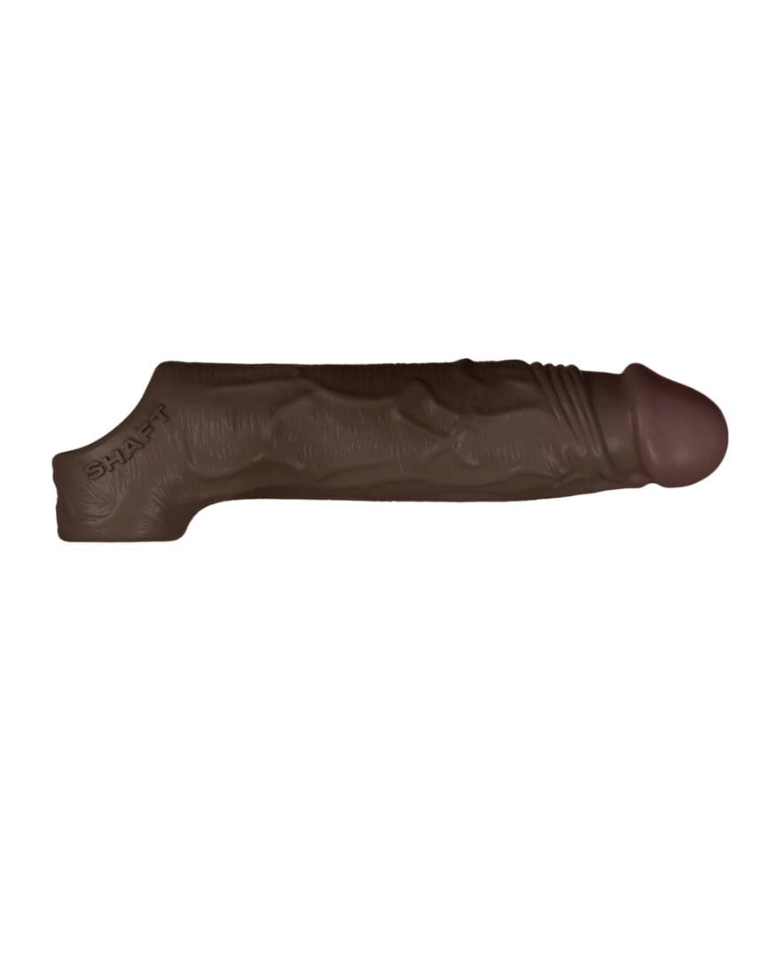 Shaft Model F Flexskin Liquid Silicone 7.8" Sheath - Mahogany - Image 4