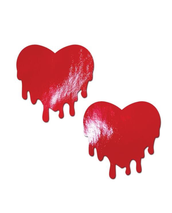 Pastease Faux Leather Melty Heart - Red O/S - Image 2