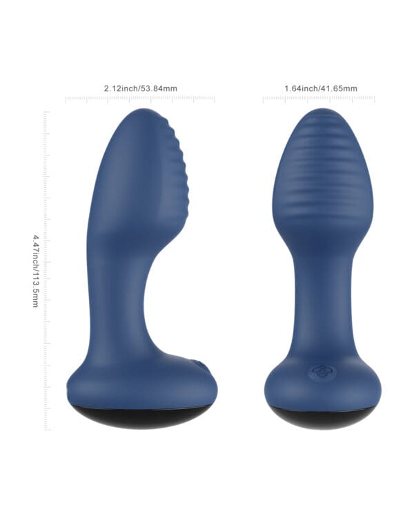 Frenzy Rotating Butt Plug - Blue - Image 5
