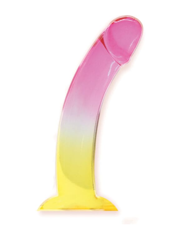 Shades Jelly TPR Gradient Dong Large - Pink/Yellow - Image 2