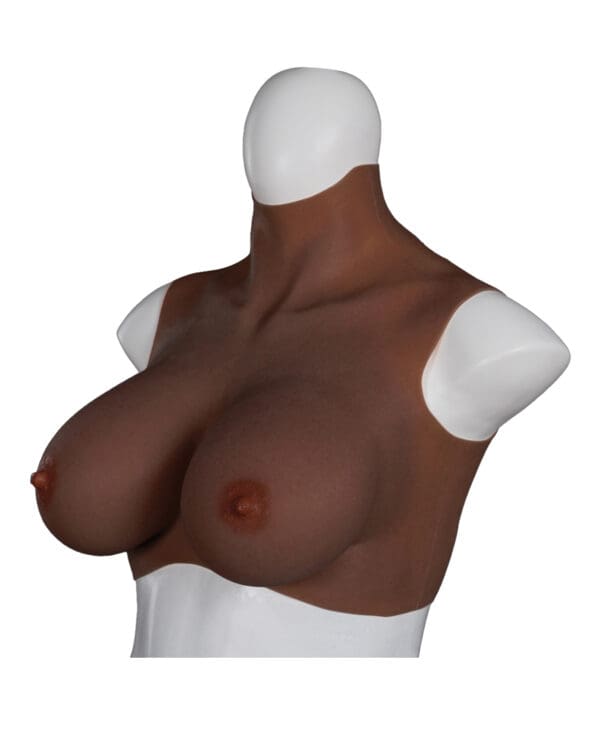 XX-DREAMTOYS Ultra Realistic E Cup Breast Form Large - Black - Image 2