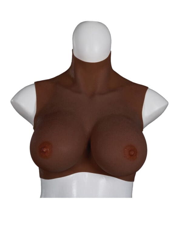 XX-DREAMTOYS Ultra Realistic E Cup Breast Form Large - Black - Image 3