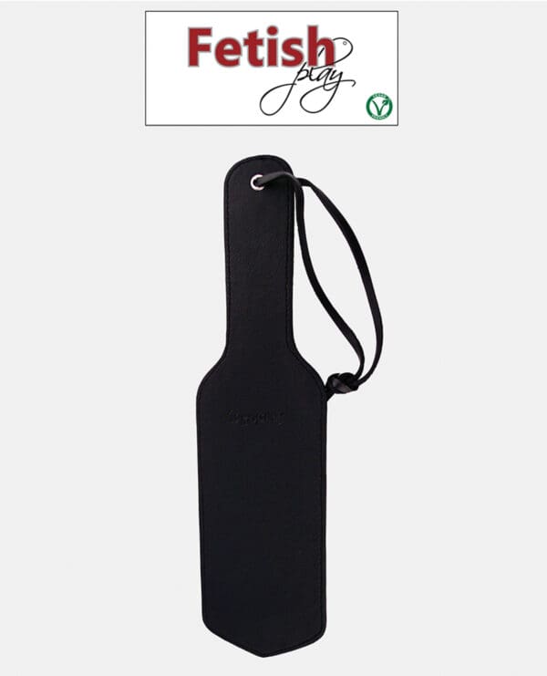 Rouge Fetish Play Vegan Leather Paddle - Black - Image 2