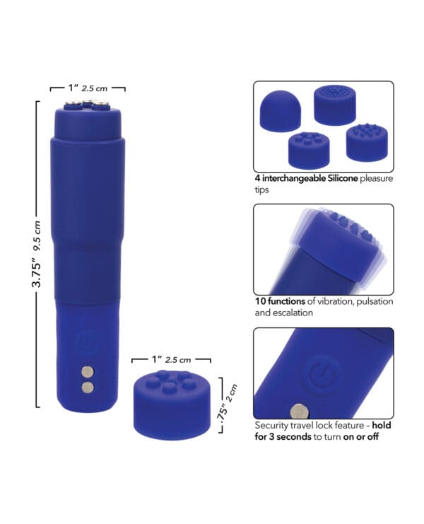 Kyst Mega-Mite Stimulator w/Interchangeable Tips  - Purple - Image 5